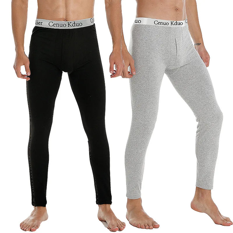 Calzoncillos largos térmicos para hombre, ropa interior de invierno cálida y agradable para la piel, mallas elásticas suaves y cómodas de talla grande.