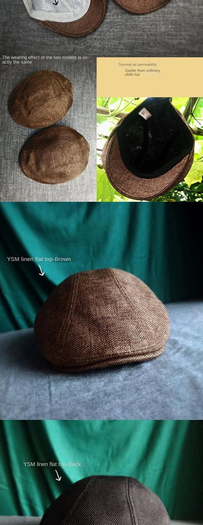 Men's Cap Classic Vintage Breathable Beret Hat for Men Visor French Artist Beanies Designer Cotton and Lined British Berets Hat