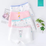 Shorts de boxer de algodão puro infantil, roupas íntimas sem costura sem virilha, cuecas grandes médias, meninas