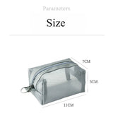 1pc Multifunctional Square Nylon Mesh Storage Bags Travel Portable Urltra-Light Mini Wash Bags Mini Zipper Coin Purse