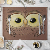 40X30cm Animal Cotton Linen Table Mat Cartoon Pig Bear Fox Frog Pattern Placemats For Children Kids Kitchen Dining Place Mats