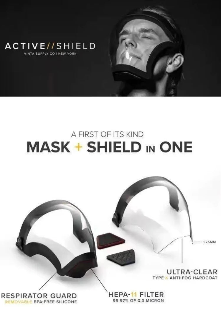 Máscara de protección laboral, protector facial transparente, protector facial transparente, pantalla protectora facial, accesorios de cocina, gadgets