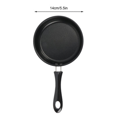 1PC 12-20cm Mini Frying Pan Non-Stick Thickened Stainless Steel Frypan Pot Fried Eggs Saucepan Gas/Induction Kitchen Cookware 
﻿