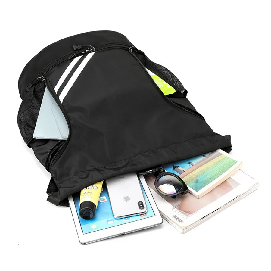 Mochila deportiva con cordón para gimnasio, para mujer y hombre, para baloncesto, fútbol, ​​fútbol, ​​entrenamiento, deportes al aire libre