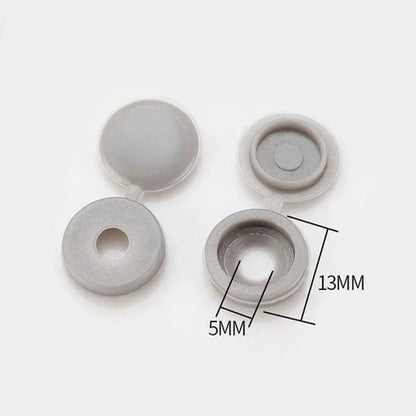 10/50/100Pcs Hinged Plastic Screw Cap Cover Nuts Fold Snap Protective Fixing Cap Button For Car Decorative Nuts Bolts Hardware