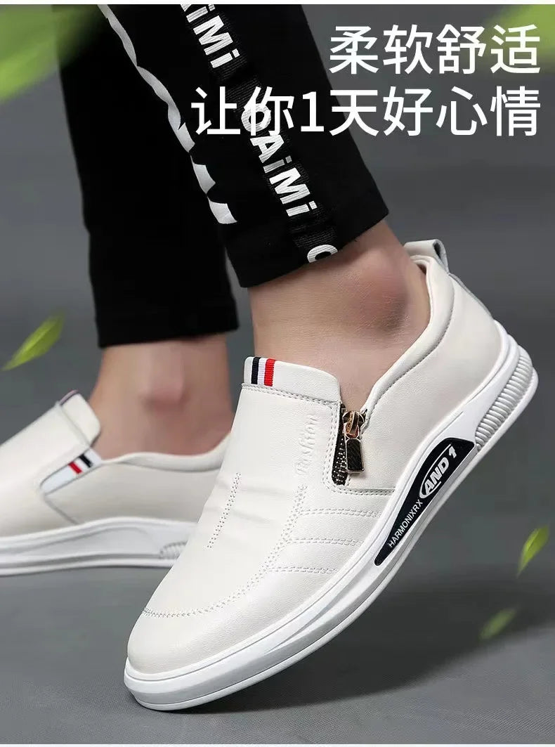 Casual Leather Shoes Men Loafers Trend Brand Business Shoes Autumn Slip-on Flat Men's Sneakers Comfortable Moccasins Zapatos Hombre