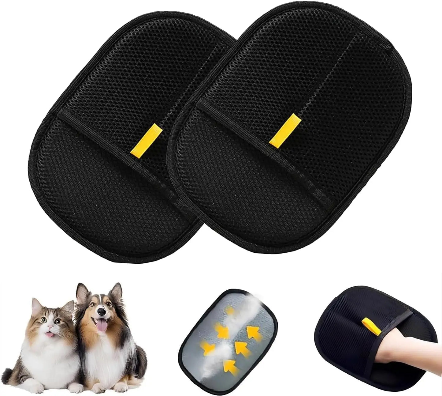 Magic Pet Static Hair Removal Gloves  Brush Hair Remover  Cat Hair Removal Tool  Hair Removal Brush Hair Removal Gloves