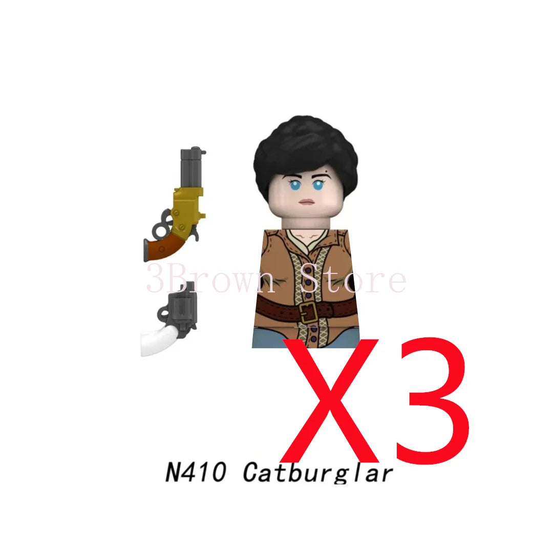 MOC Medieval Building Blocks Castle Knight Western Cowboy Historical Army Cavalry Horse Soldier Gun Kid Toy Gift Brick DIY S040