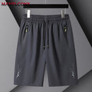 Summer Men's Sport Shorts Cool Sportswear Running Shorts Casual Bottoms Gym Fitness Training Jogging Short Pants Men Black Gray