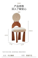 Nordic Bedroom Makeup Chair Modern Dresser Accent Wooden Dining Chair Luxury Relax Minimalist Design Home Furniture Cadeira LLMC