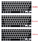Funda protectora para teclado de MacBook Air 13 Pro 13 15 Retina (UE, EE. UU.), hebreo, ruso, árabe, portugués y español, A1466 y A1278