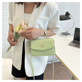 PU Versatile and Fashionable Portable Small Square Bag Single Shoulder Crossbody Bag Luxury Designer Handbag Women's Bags