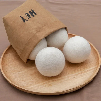 1/3/6PCS Wool Dryer Balls Fabric Virgin Reusable Softener Laundry 5cm Dry Kit Ball Practical Home Washing Balls Wool Dryer Balls