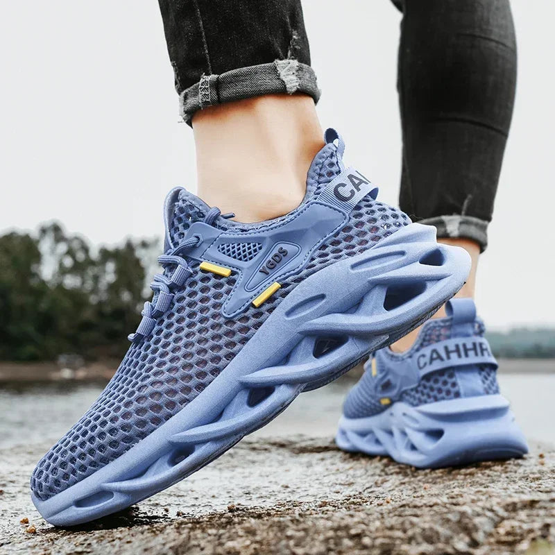 Men's Summer Mesh Sneakers - Breathable for Casual Outdoor Running Tennis Hiking & Luxury Platform Loafers Style