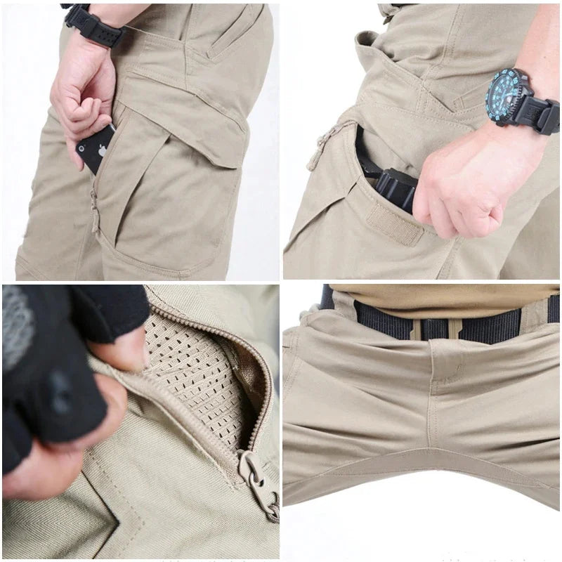 Tactical Cargo Pants Men Combat Outdoor Hiking Work Joggers Lightweight Trousers Male Elasticity Multiple Pockets Resistant Pant
