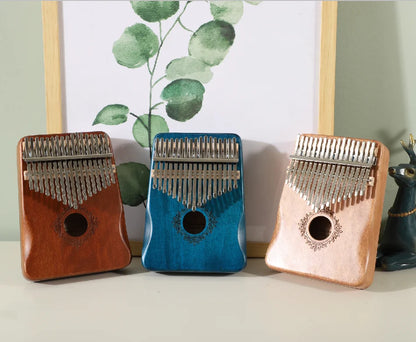 Kalimba music instrument Thumb Piano 17 Keys Mahogany Wood Finger Piano Combinations Gifts for Kids Portable Mbira Finger Piano