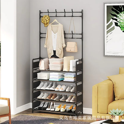 Zapatero multicapa para el hogar, multifuncional, para dormitorio, armario para zapatos y abrigos