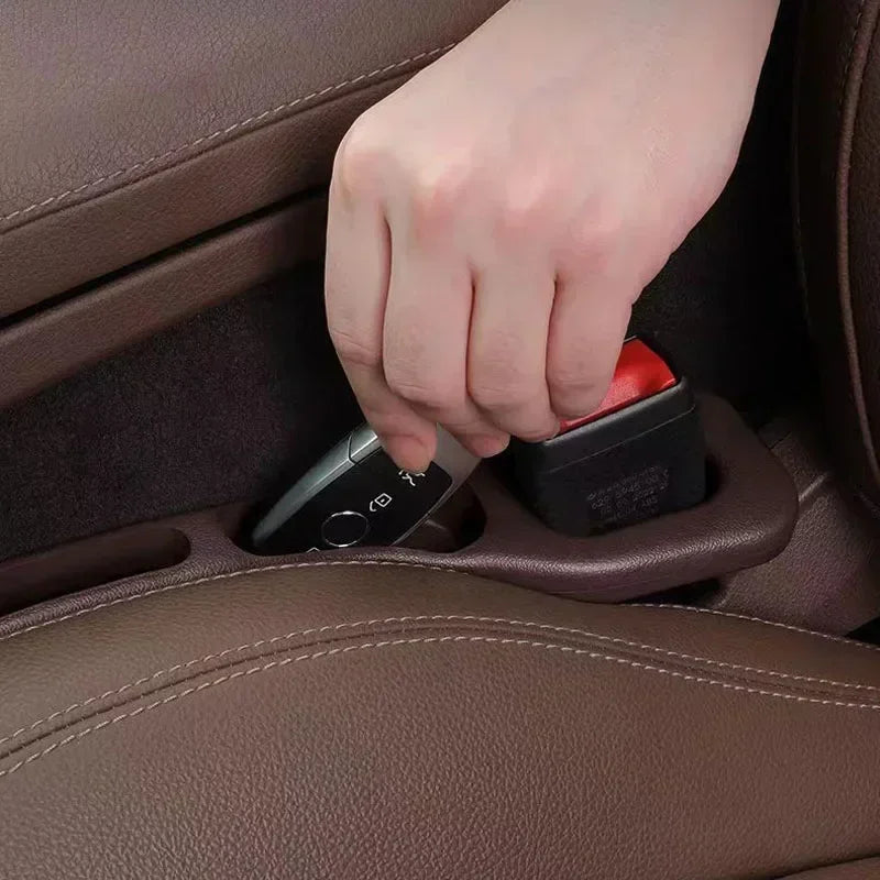 2pcs Car Seat Gap Filler Organizer Waterproof Car Seat Gap Plug Strip with 2 Grooves Seat Gap Storage Auto Interior Accessories