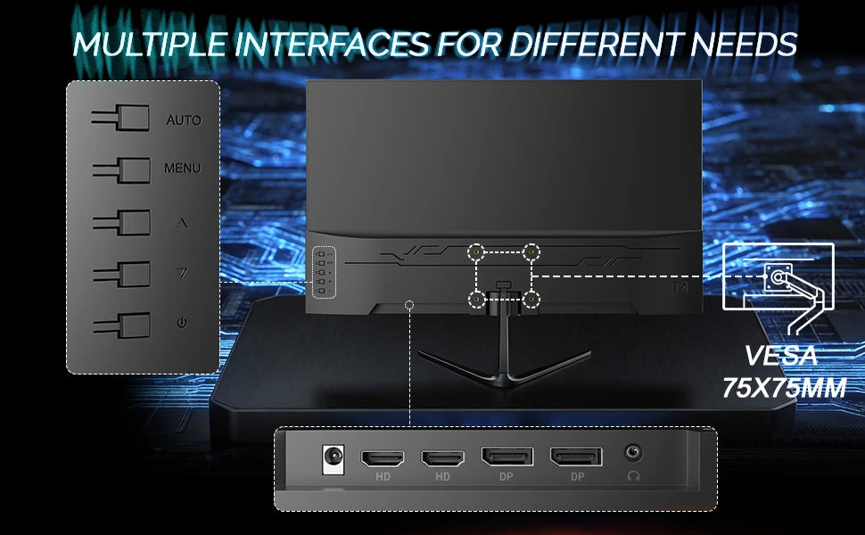 Hgfrtee 27" 240Hz Qhd Gaming Monitor 1Ms, High Resolution Screen, Hdr10 Adaptive Sync, Pc Display for Gamer with HDMI 2.1 Dp 1.4
