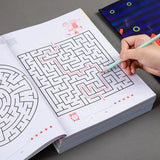 Livro de atividades com labirinto de 64 páginas para crianças, livro de exercícios de concentração e treinamento cerebral, livro de quebra-cabeças para desenvolvimento da inteligência infantil.