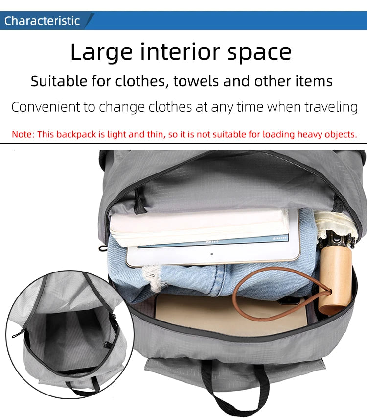 20L Portable Foldable Backpack Folding Mountaineering Bag Ultralight Outdoor Climbing Cycling Travel Knapsack Hiking Daypack