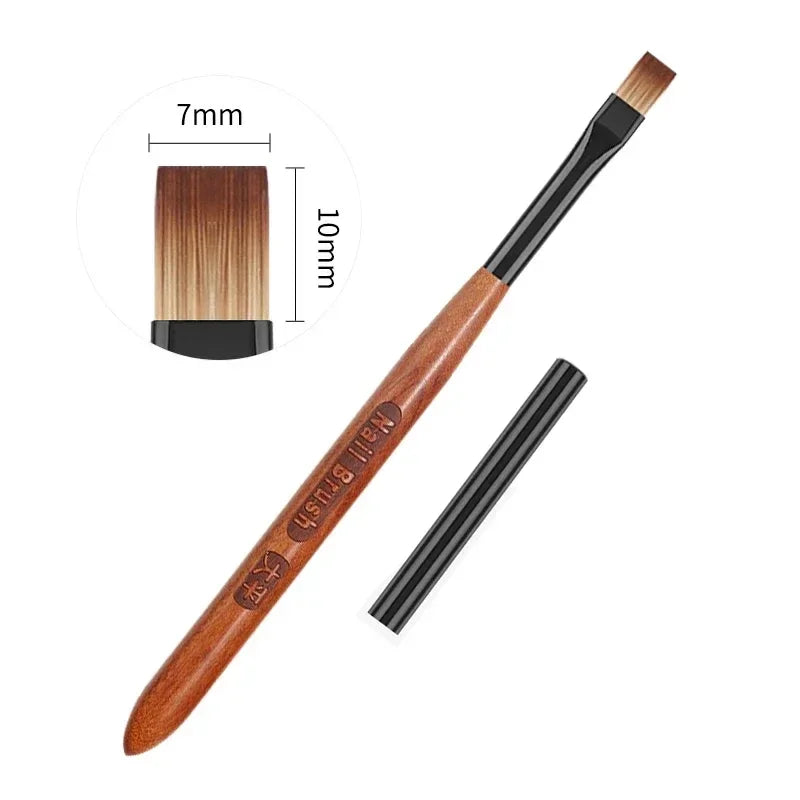 Triangular Nail Art Brush Pen 3D Tips Pattern Phototherapy Acrylic Nail Brush UV Gel DIY Manicure Tools Wood Handle Nail Brushes