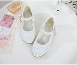 Girls Purple High Heels For Kids Princess RED Leather Shoe Footwear Children's Dress Party Wedding Shoes Round Toe 1-3CM
