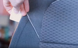 AUTO PLUS Checkered Polyester Patchwork Mesh Fabric Universal Unisex Car Seat Covers Set Accessories Interior  With Sponge