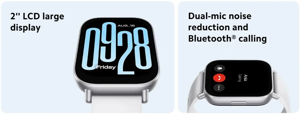 NEW Xiaomi Redmi Watch 5 Active Smart Watch, 2" LCD Display All Day Heart Rate Blood Oxygen Monitoring Bluetooth Call Smartwatch
