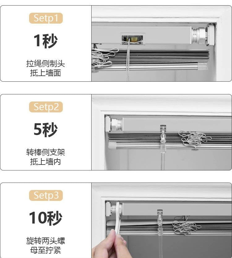 Blind Curtains No Punching Bathroom Toilet Kitchen Office Bedroom Roller Shutter Shading Lifting Rolling and Pulling Type Blinds