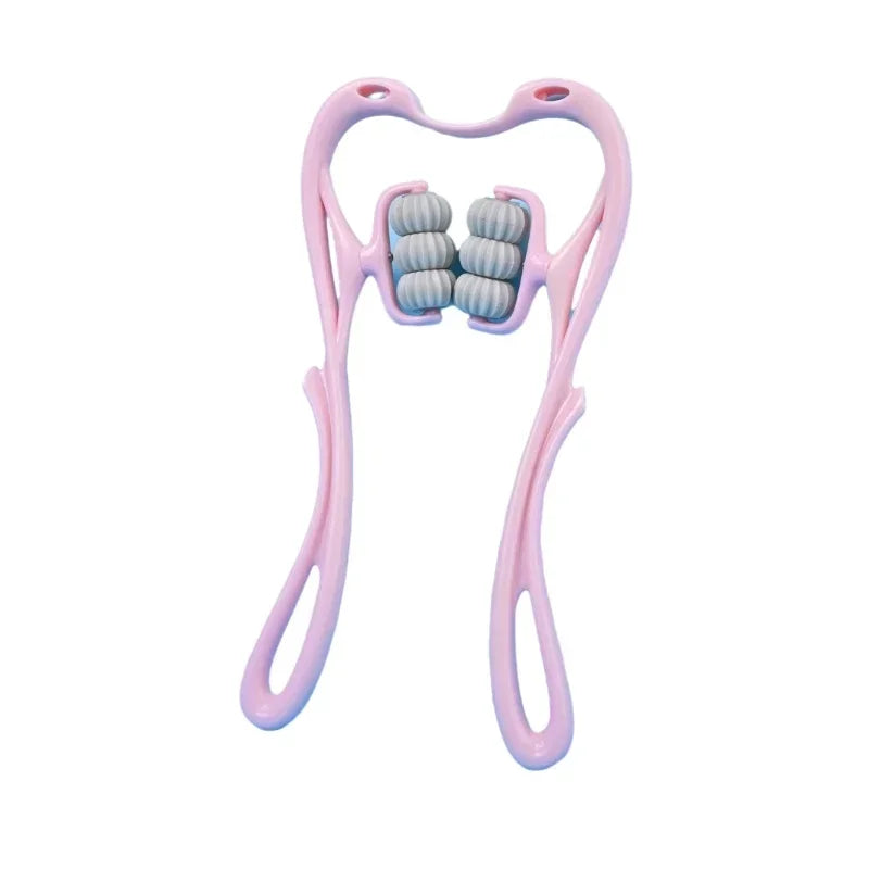 6-Wheel Cervical Spine Massage Roller Office Manual Multi-Function Relief Back Waist Shoulder Neck Clip Sports Equipment