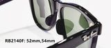Original RayBan Classic RB2140 2140F WAYFARER Square Sunglasses with Glass Lenses, Glossy Frame, UV Protection, and Premium Eyewear in Box