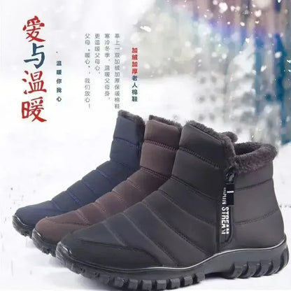 Winter men's snow boots, double zippered waterproof shoes rain boots fishing winter boots winter shoemaker men's boots  fores