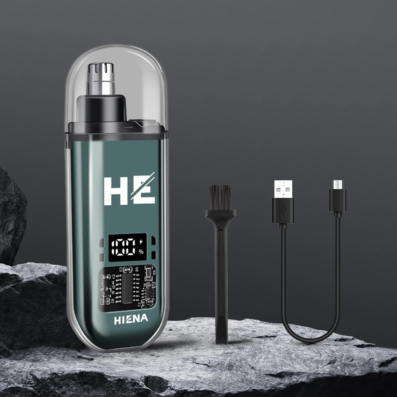 HIENA Electric Nose Hair Trimmer Rechargeable Mini Pocket Nose Ears Hair Shaving Eyebrow Trimmers Clipper Wet and Dry Haircut