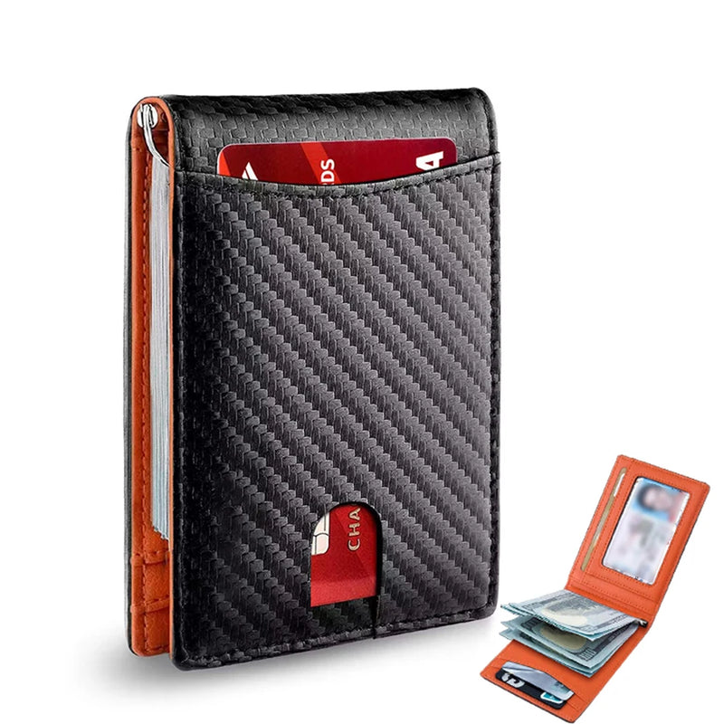 Rfid Credit Card Holder Men Wallets Money Clip Luxury Slim Thin Mini Wallet Male Small Short Purse Minimalist Billfold Vallet