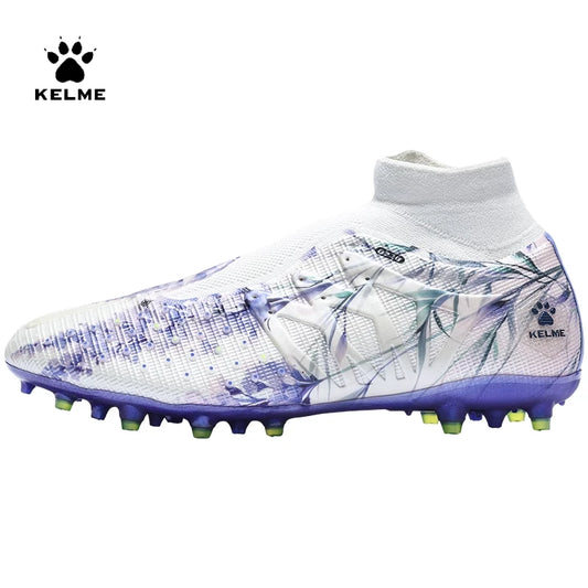 Kelme Football Shoes Men's High Top Professional Tf Broken Nail Adult Training Shoes Mg Football Shoes Short Nail Football Boots