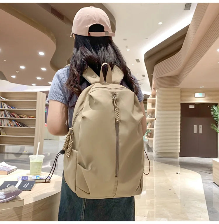 Large Capacity Schoolbag for Boys and Girls, High School and College Students, Simple Casual Sports Backpack, Fashion Travel Backpack