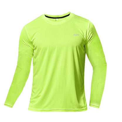 Long and Short-Sleeved T-Shirt Fitness Sports Tops Morning Running Ice Silk Quick Dry Outdoor Mountaineering Gym Clothing Men