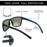 ZENOTTIC Polarized Sunglasses for Men Shades Lightweight TR90 Frame UV400 Protection Square Outdoor Travel Driving Sun Glasses
