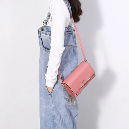 Nuevos bolsos de piel sintética para mujer, multifuncionales, de gran capacidad, tipo bandolera, a la moda, para teléfono