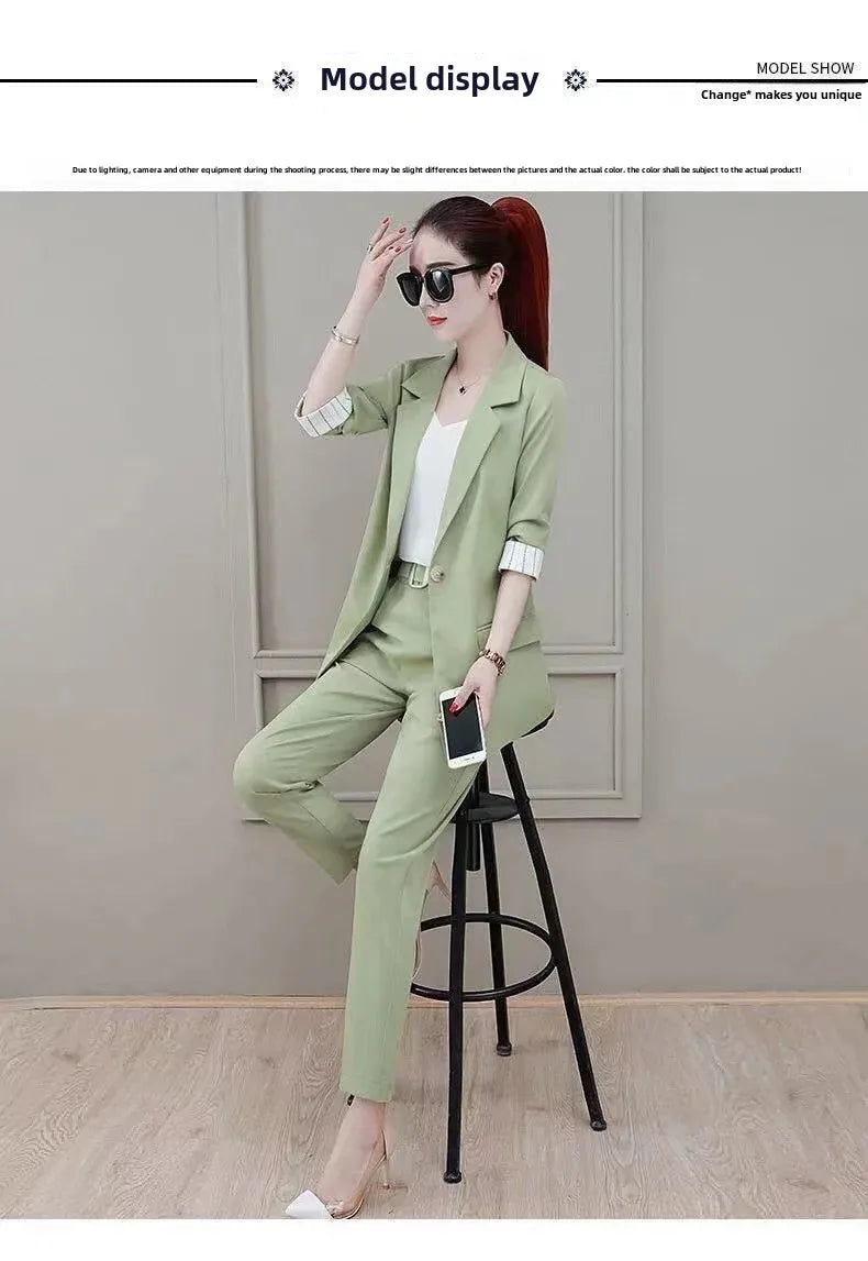 Spring Autumn Popular Women's Suit Set Three Pieces Fashionable Elegant Summer New Arrival Professional Clothing Outerwear