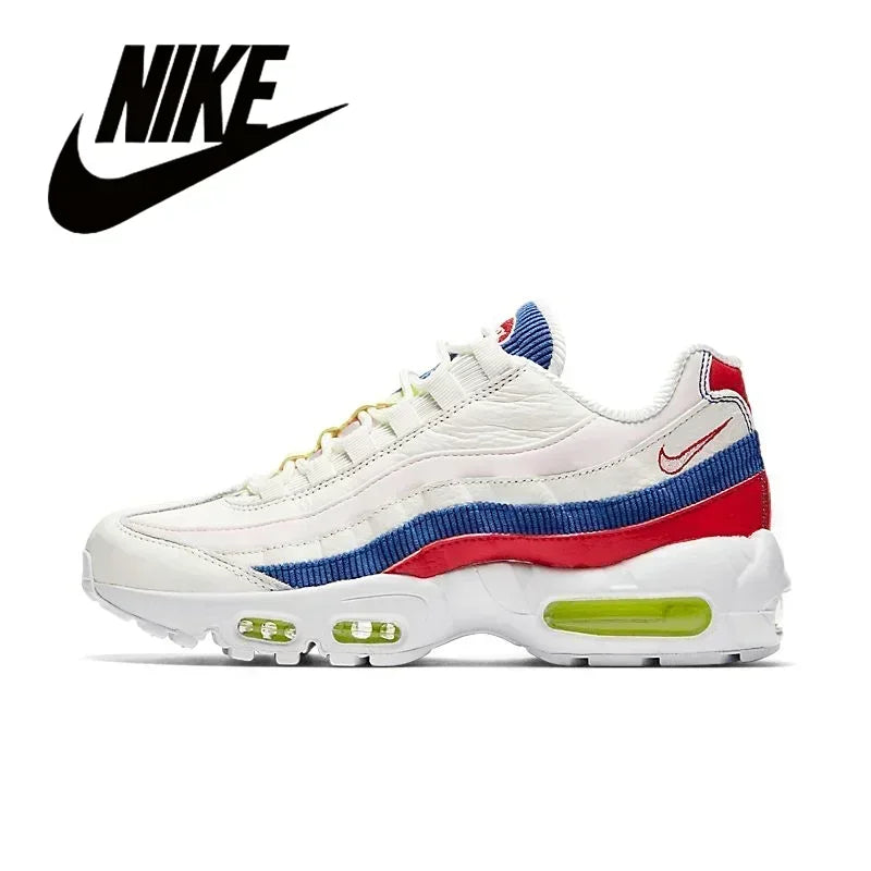Nike Air Max 95 Unisex Trendy Retro Anti slip Wear-resistant Comfort Fabric Running Shoes GS/Black Warrior
