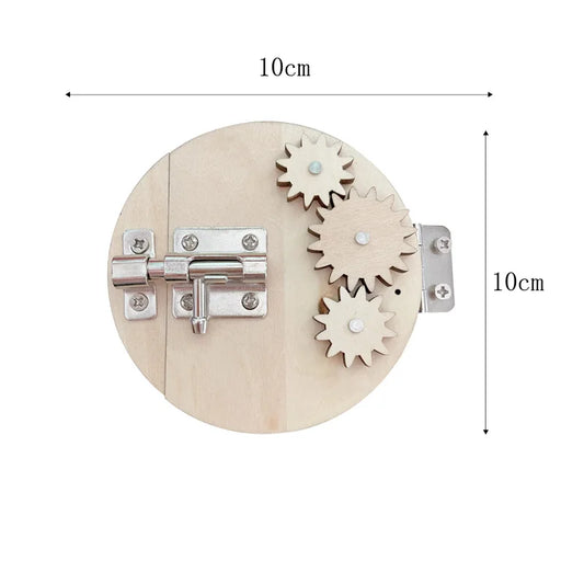Busy Board DIY Montessori Toys Lock Mobile Children Wood Chips Skill Training Parent-Child Game Puzzle Intelligence Development