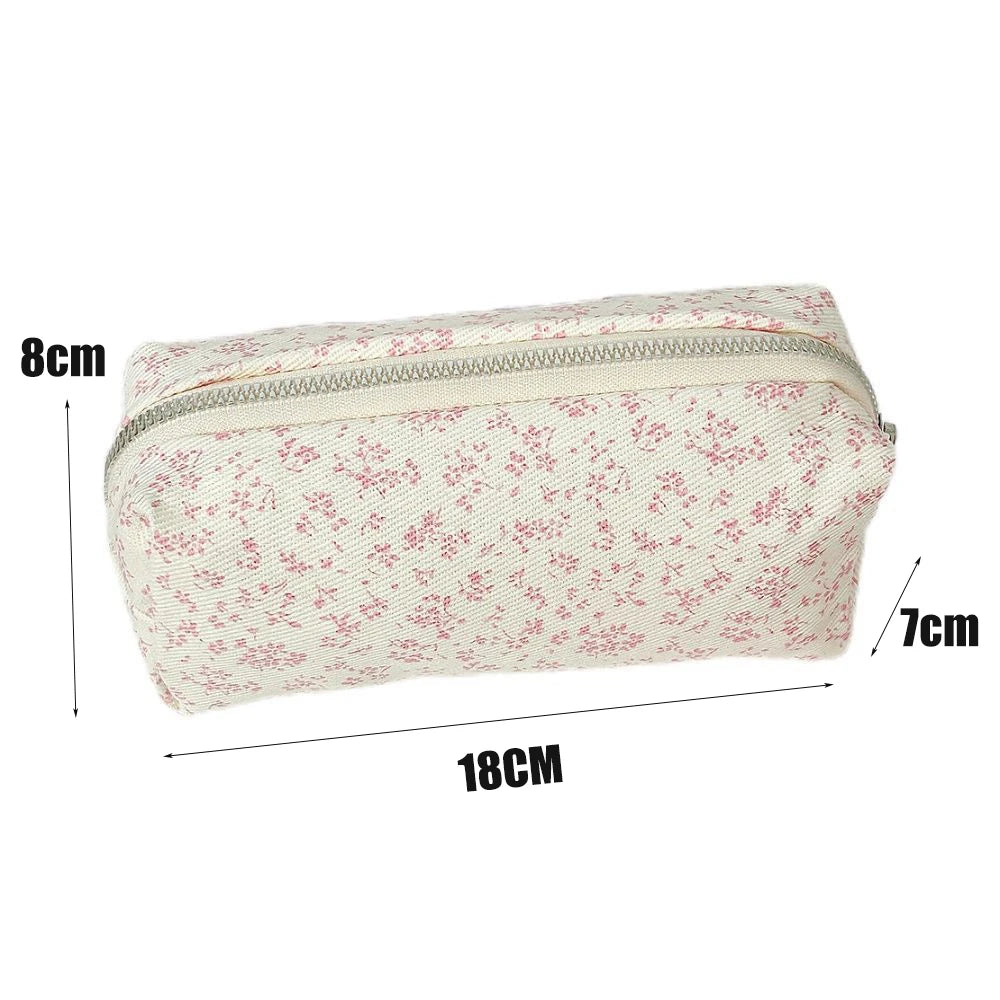18*7*8cm Makeup Bag High-Quality Canvas Portable Storage Bag Stylish Pen Bag For Artists Portable Travel Accessories