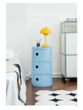 Nordic Ins Net Red Bedside Table Modern Minimalist White Round Creative Small Cabinet Mini Simple Plastic Side Cabinet 협탁