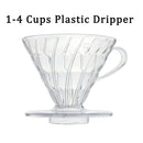 Reusable Resin Coffee Dripper, Barista Pour Over Filter, Brewing Funnel, 1-2Cups, 1-4Cups