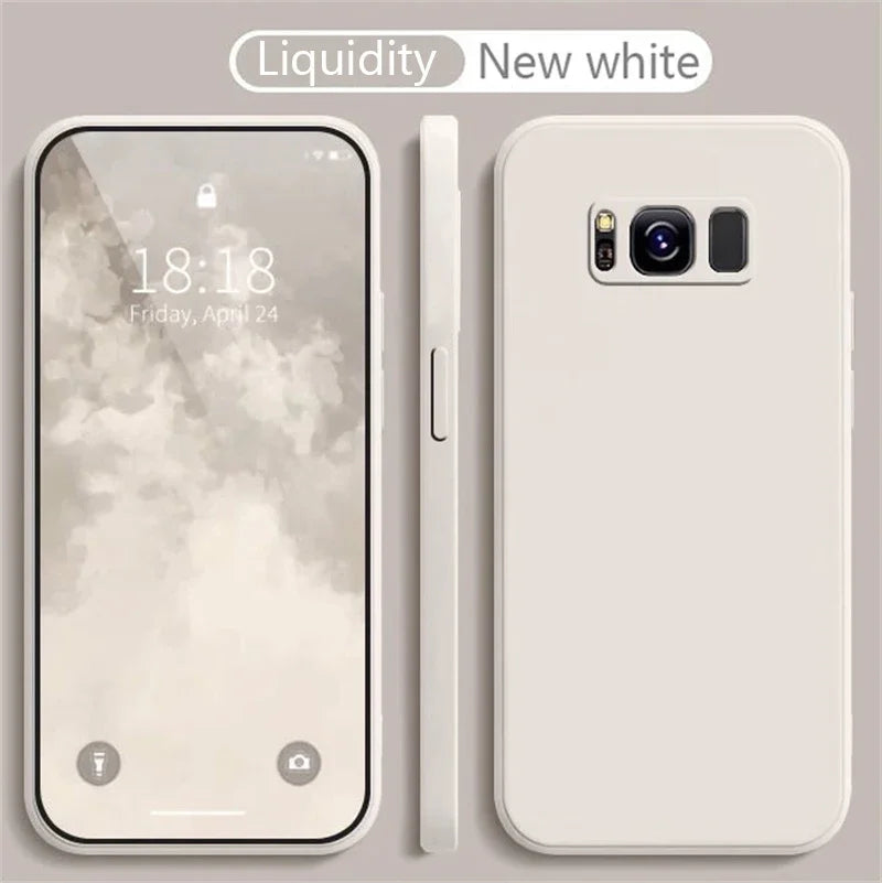 Liquid Silicone Phone Case for Samsung Galaxy S8 S9 S10 Plus Soft Camera Protective Shockproof Back Cover Samsung 8Plus