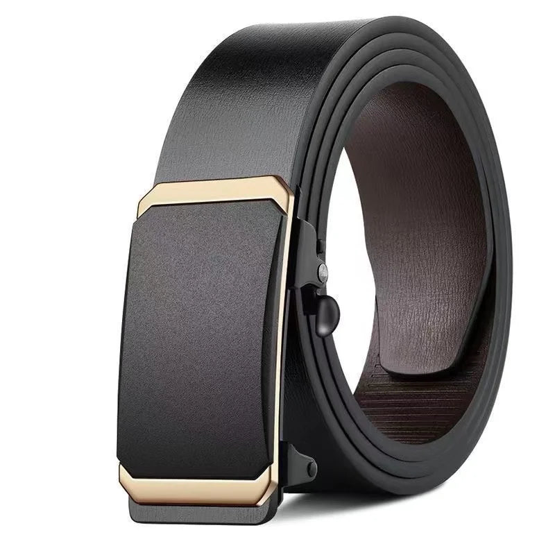 Cinturones de marca famosa para hombre, cinturones de cuero genuino de lujo de calidad, correa de metal con hebilla automática.