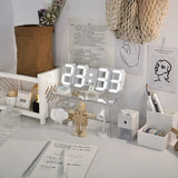3D LED Digital Clock Decor Wall Decoration Glow Night Mode Decoration for Bedroom Adjustable Electronic Watch Clocks Watches