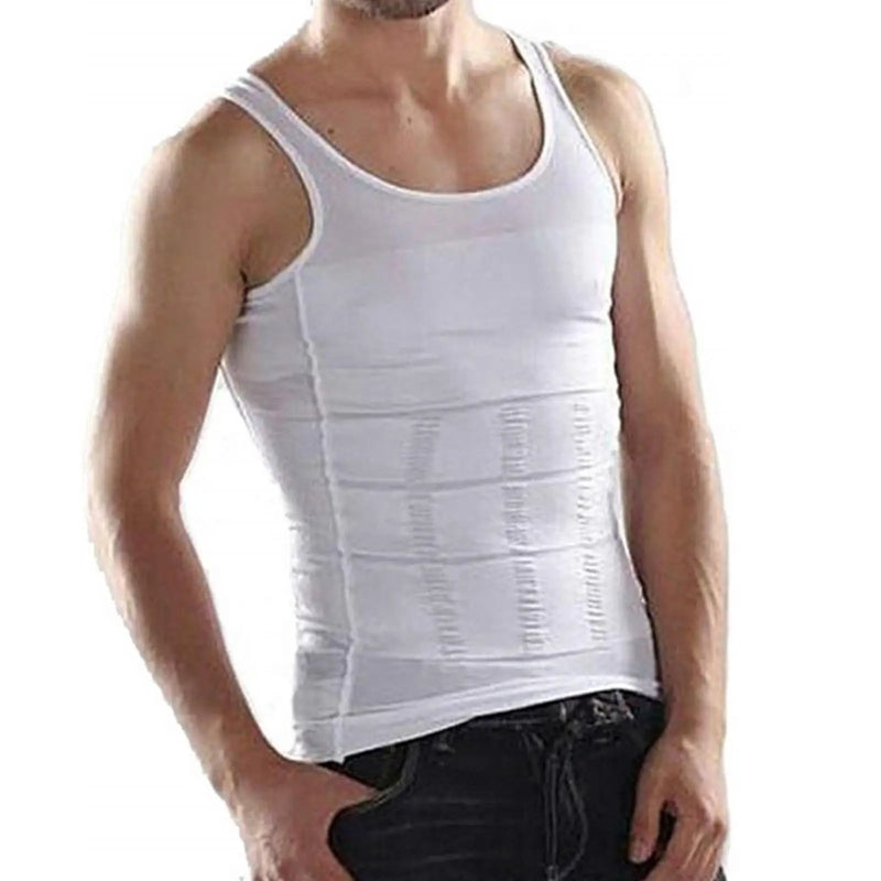 Men Slimming Elastic Body Shapewear Vest Tight Skinny Shirt Fitness Waist Compression Control Abdomen Breathable Sport Vest